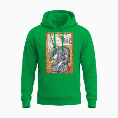 Joan of Arc, Patron Saint of France Unisex Hoodie - Irish Green
