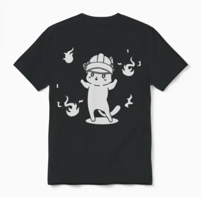 Cute Funny Cat Unisex T-Shirt - Black