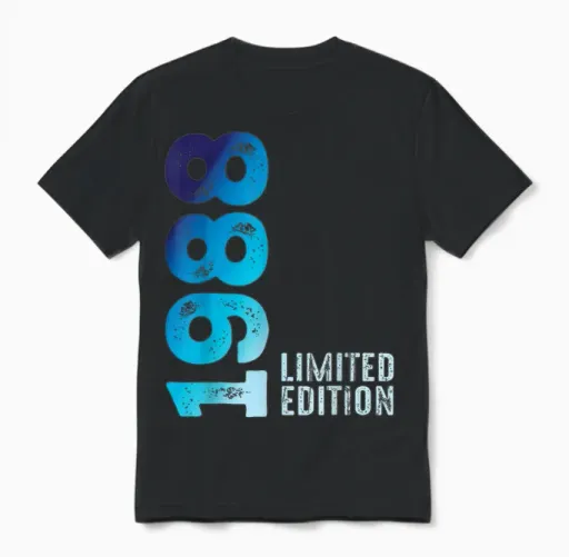 Fantastic Year 1988 Vintage Since 1988 Limited Edition 1988 T-Shirt, Black Unisex T-Shirt in Black