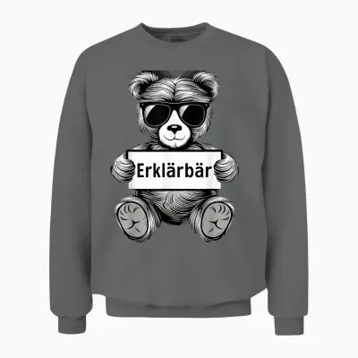 Erklärbär Lehrer Geschenk Abschiedsgeschenk Lehrerin Lustig Unisex Sweatshirt - Graphite Heather