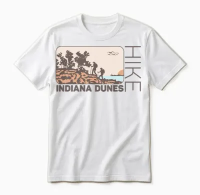 Hike Indiana Dunes Unisex T-Shirt - White