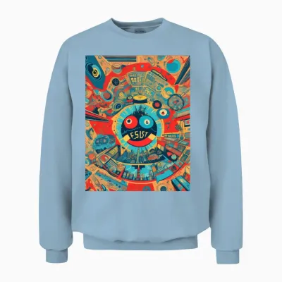 Retro 60s Unisex Sweatshirt - Light Blue