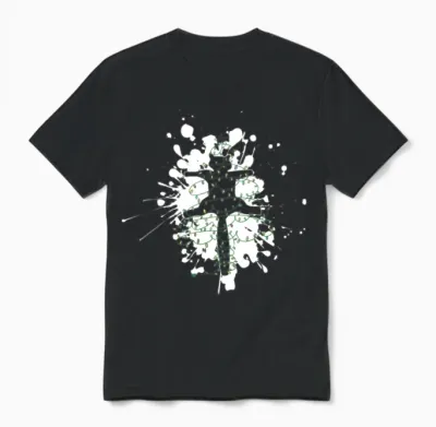 Funny Pussy-Cat Run Over by Christmas Tree Unisex T-Shirt - Black