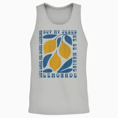 Life Gave Me Some Lemons Jesus Limonade Vieilli Sur Le Dos Unisex Tank Top - Ash
