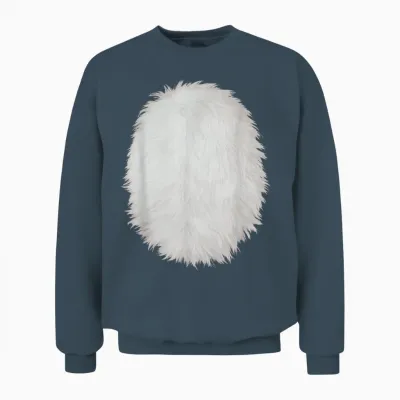 White Belly Costume Diy Cosplay Panda Bear Cat Skunk Deer Unisex Sweatshirt - Dark Heather