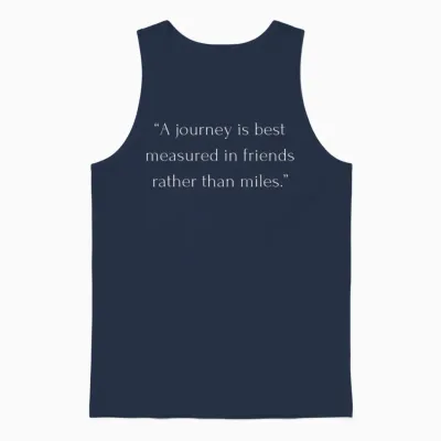 Travel Quotes with Friends Friendship Travel Quote Unisex Tank Top - Navy