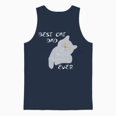 Funny Animals Unisex Tank Top - Navy