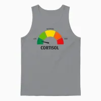 Low Cortisol Levels V Meme Memes & Humor Gift Unisex Tank Top in Sport Grey - 1