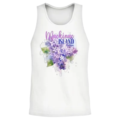 Mackinac Island Michigan Lilacs Lilac Festival Sta Unisex Tank Top - White