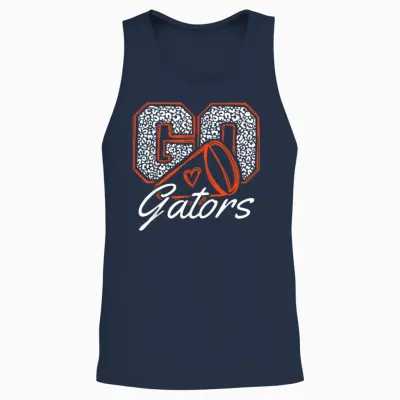Go Cheer Gator Design Gift for Men Women Girls Boys Unisex Tank Top - Navy