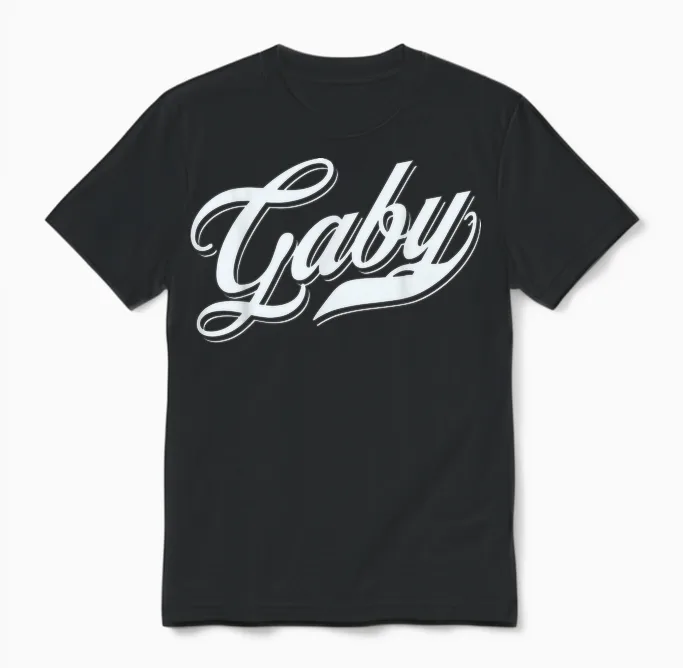 Mens Boys Funny Gift Idea Funny Name for Gaby Unisex T-Shirt in Black