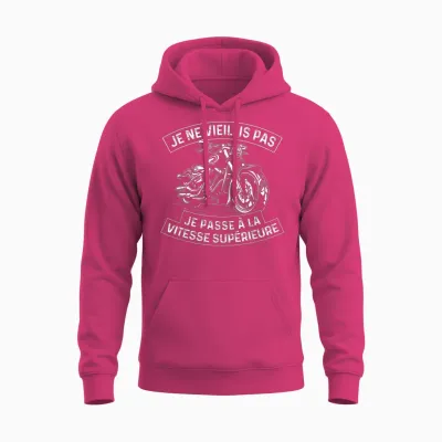 Je Ne Vieillis Pas - Biker Motorcycle Motorcycling T-Shirt, Black, S Unisex Hoodie - Heliconia