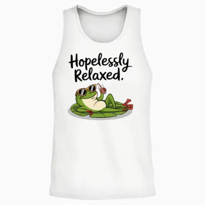 Funny Frog Unisex Tank Top - White