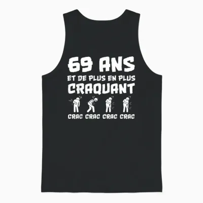 Birthday Gift Man 69 Years Funny Unisex Tank Top - Black