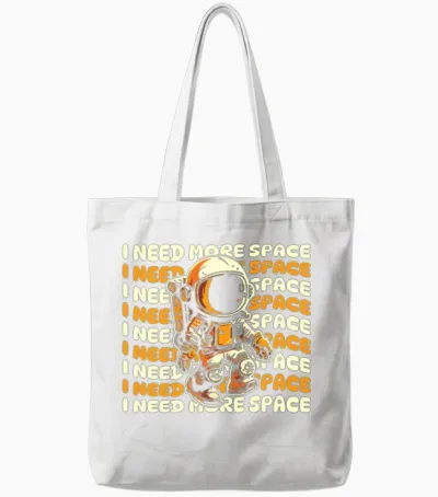 Astronaut Funny Tote Bags - White