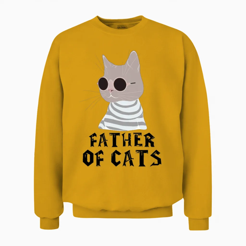 Funny Animals Unisex Sweatshirt in Gold