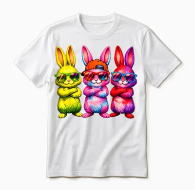 Lustige Osterhase Coole Hasen Kinder Für Ostern Jungen Mädchen Unisex T-Shirt - White
