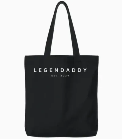 Legendaddy 2024 Papa Vater Geschenk Tote Bags - Black