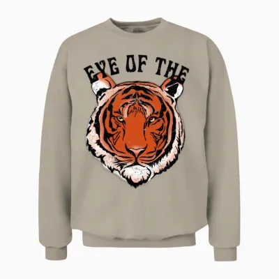 Eye of the the Tiger Retro Unisex Sweatshirt - Sand