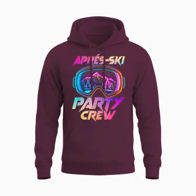 Crew Apres Ski Party | Ski Holidays Unisex Hoodie - Maroon