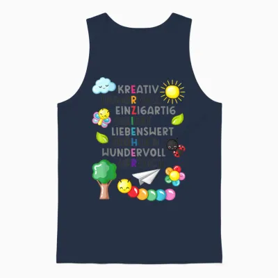 Erzieherin Spruch Geschenk Danke Dankeschön Abschiedsgeschen Unisex Tank Top - Navy