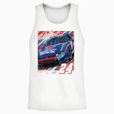 Nascar - William Byron - Valvoline Full Throttle Unisex Tank Top - White