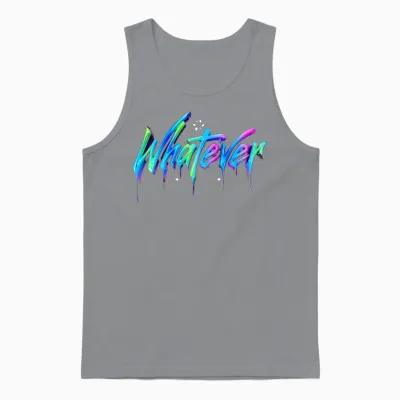 Whatever - Drip Art Aesthetic Unisex Tank Top - Sport Grey