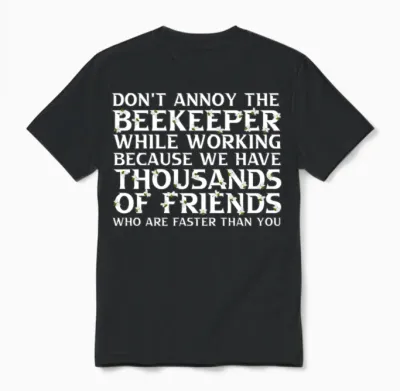 Beekeeper Funny Beekeeping Unisex T-Shirt - Black