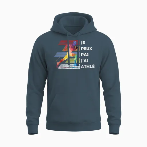 Je Peux Pas J'ai Athlete Athlete 2025 Athletes Runner T-Shirt, Black, S Unisex Hoodie - Dark Heather
