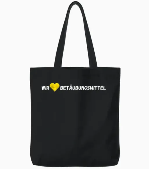We Love Narcotics Tote Bags - Black