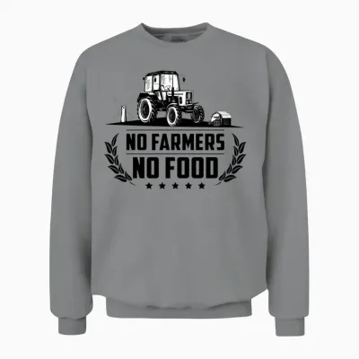No Farmers No Food Unisex Sweatshirt - Sport Grey