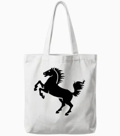 Horse Tote Bags - White