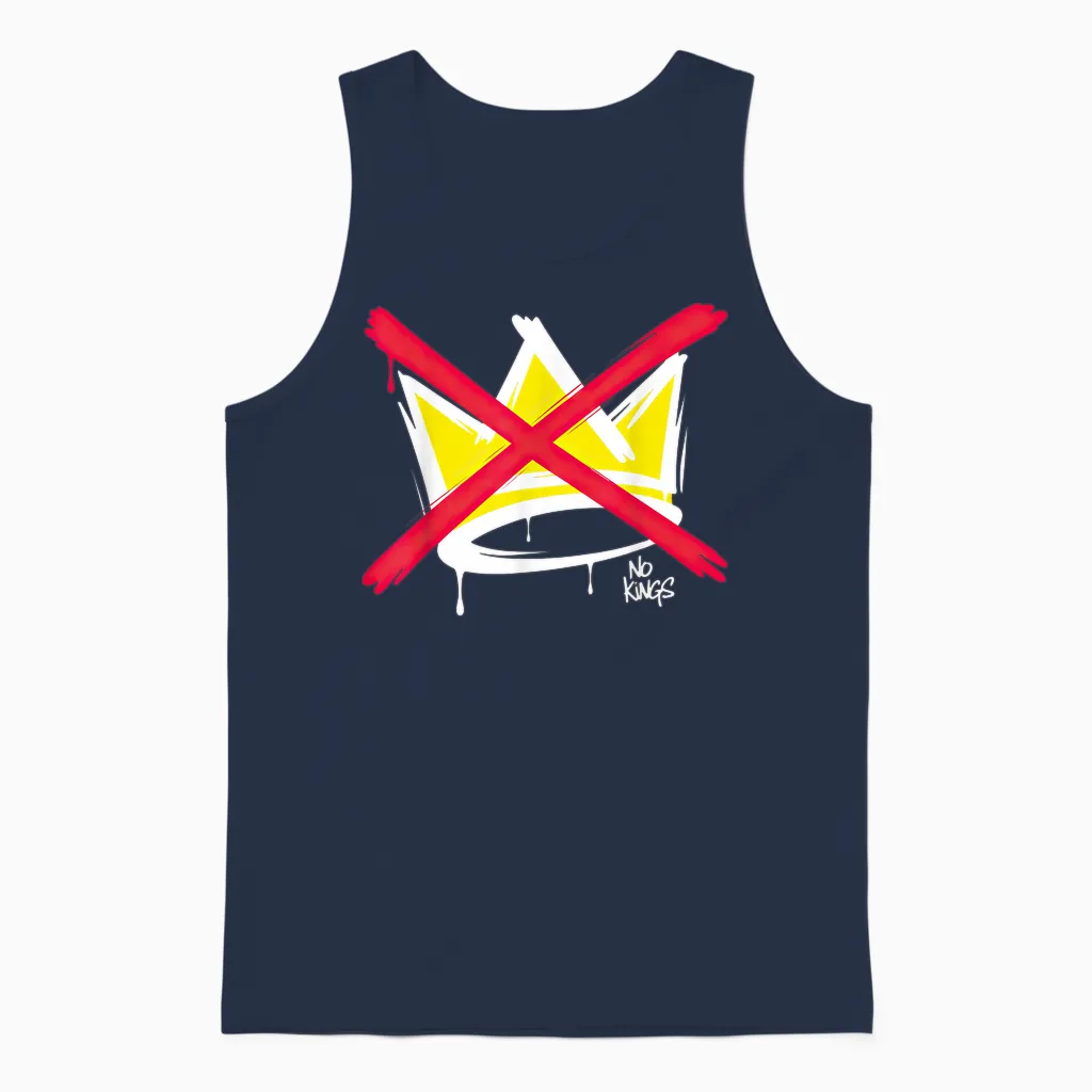 No Kings Unisex Tank Top in Navy