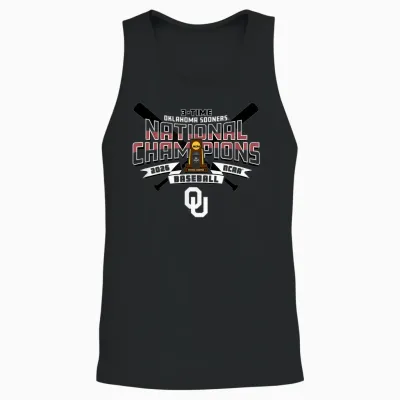 Oklahoma Sooners National Champs 2026 Baseball Cws Trophy Unisex Tank Top - Black