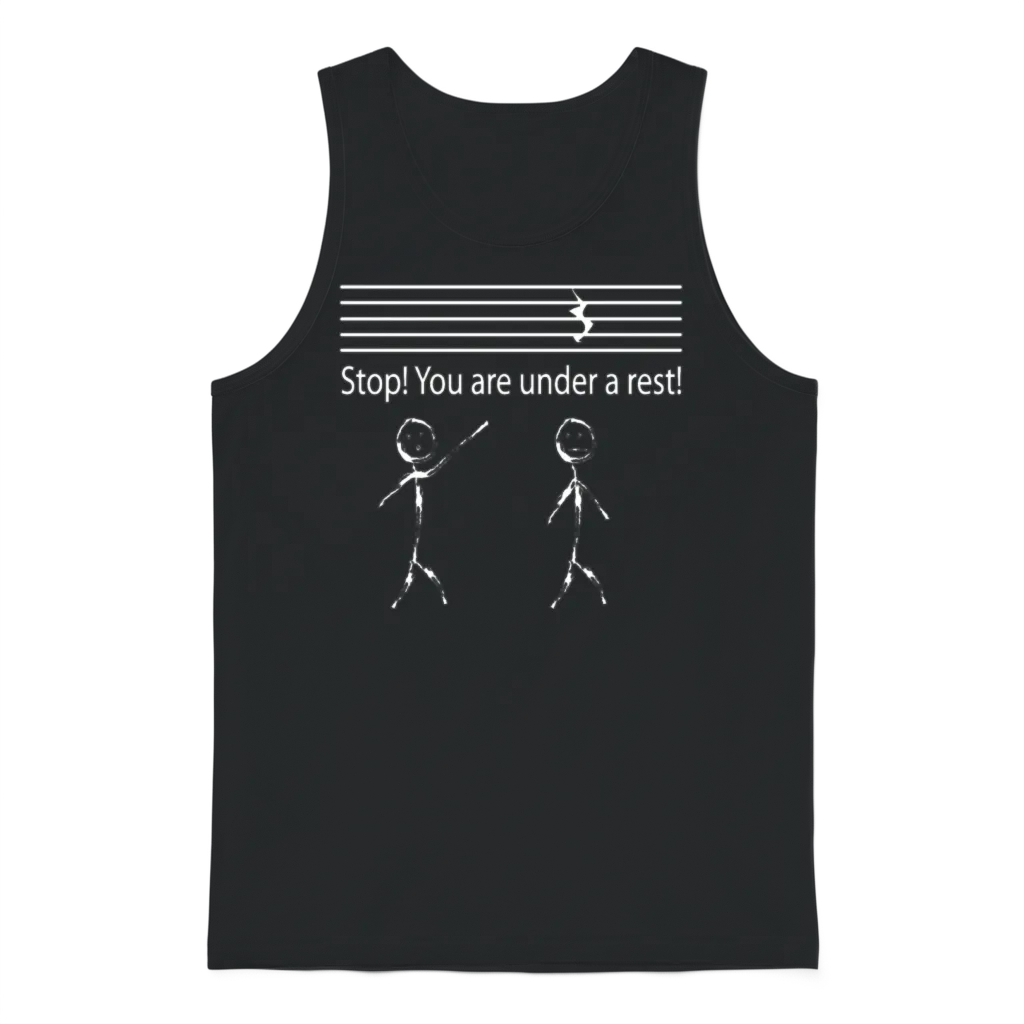 Music Note Break Funny โ Lovers Gift Unisex Tank Top - Black
