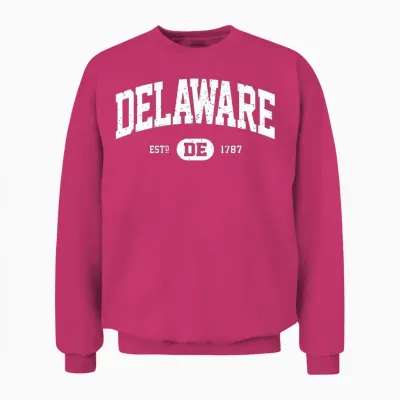 Delaware Retro Vintage Delaware Unisex Sweatshirt - Heliconia