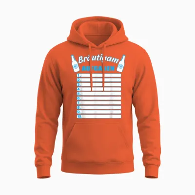 Jga Checkliste Jga Aufgaben Für Den Bräutigam Unisex Hoodie - Orange