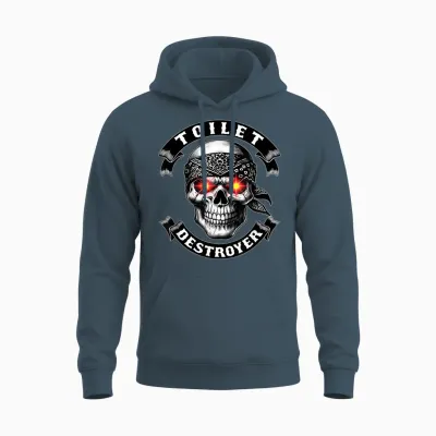 Toilet Destroyer Joke Poo Destroyer Toilet Destroyer Toilet Unisex Hoodie - Dark Heather