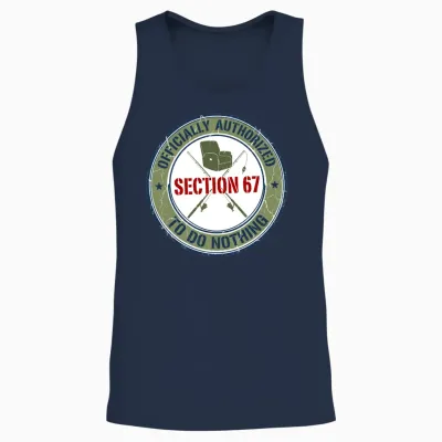 Section 67 Officially Authorized to Do Nothing Unisex Tank Top - Navy
