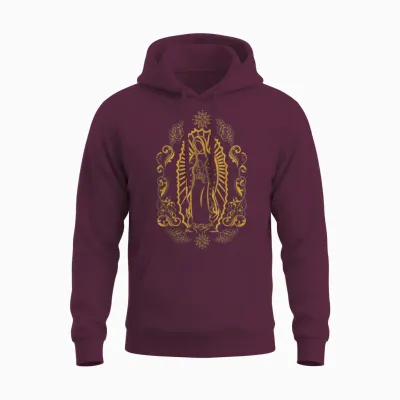 Virgen Santa María De Guadalupe Morenita Del Tepeyac Unisex Hoodie - Maroon