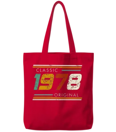 Classic 1978 Original Vintage 44th Birthday Tote Bags - Red
