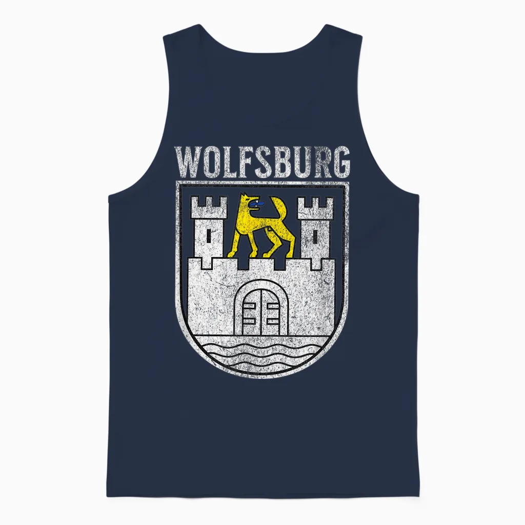 Wolfsburg Allemagne Unisex Tank Top in Navy