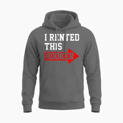 I Rented This Arrow Funny Unisex Hoodie - Graphite Heather