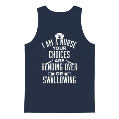 Funny Naughty Nurse Gift Hilarious Nursing with a Kinky Touch Unisex Tank Top - Navy