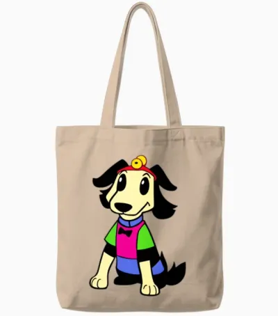 Cartoon Funny Dog Tote Bags - Natural