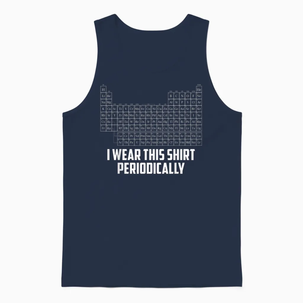 Periodensystem I Wear This Periodically Rock Grace Chemistry Unisex Tank Top in Navy