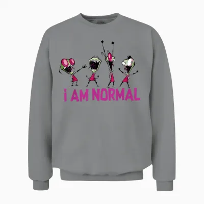 Nickelodeon Invader Zim I Am Normal Dance T-Shirt Small Unisex Sweatshirt - Sport Grey