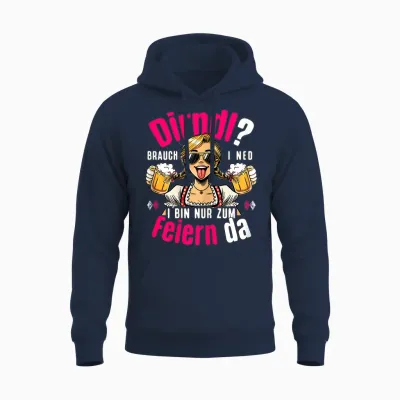 Suitable for Oktoberfest Outfit Women's Costume Shirt Costume Unisex Hoodie - Navy