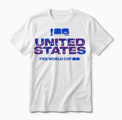 Coupe Du Monde De La Fifa 26 Usa Hôte Stars and Stripes Unisex T-Shirt - White