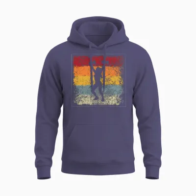 Fitness Girl Retro Unisex Hoodie - Heather Sport Dark Navy